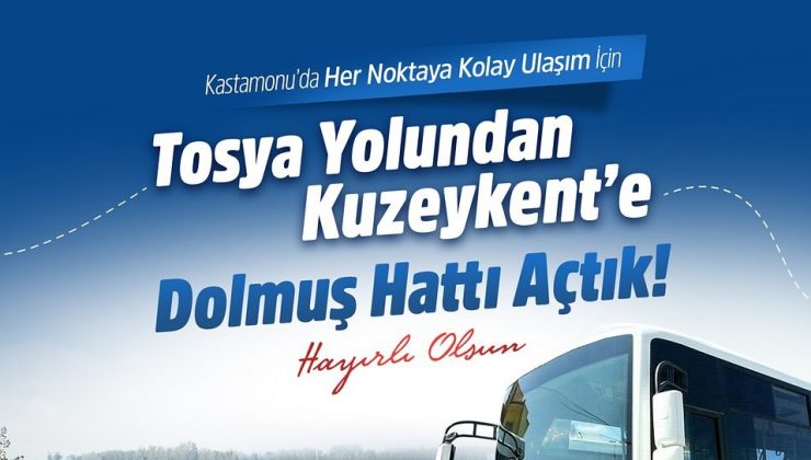 Artık Tosya Yolu’ndan Üniversite’ye dolmuşla gidilebilecek