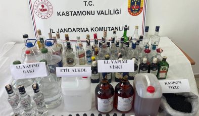 Jandarmadan kaçak içki operasyonu