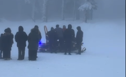 Ilgaz kayak Merkezi’nde telesiyej diregi arıza yaptı