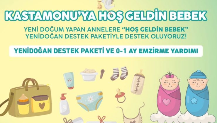Kastamonu Belediyesi, yeni doğan çocuklar için yardım projesi başlattı