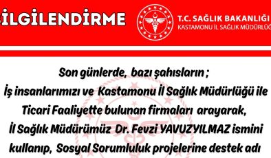 Kastamonu İl Sağlık Müdürlüğü’nden uyarı!