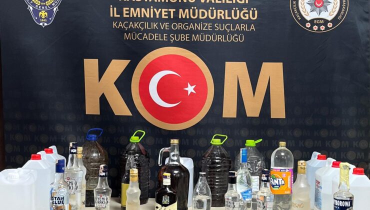 Kastamonu’da 58 Litre Kaçak Alkol Ele Geçirildi