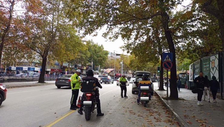 Emniyet Müdürlüğüne bağlı ekiplerce Motosikletlere denetim yapıldı
